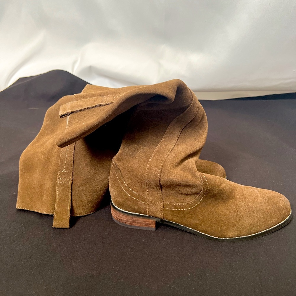 Soft real leather knee high boots